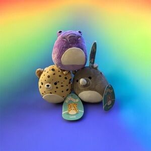 Squishmallows Pet Plush Trio - Purple, Brown, Tan